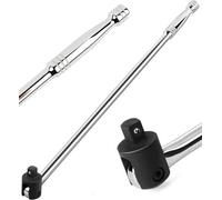 Autojack 600mm 1/2" Square Drive Breaker Bar With Flexi Knuckle Heavy-Duty Chrome Vanadium Steel Silver