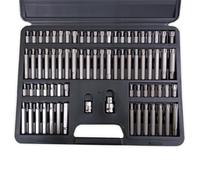 Autojack 74 Piece Spline Bit Set Torx Bits 1/2 inch 3/8" TRX-Star Ribe Socket