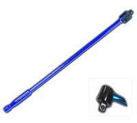 Autojack 750mm Breaker Bar, 1/2" Sq Dr 24" Socket Wrench, Flexi Knuckle Blue Chrome Finish for Removing Wheel Nuts