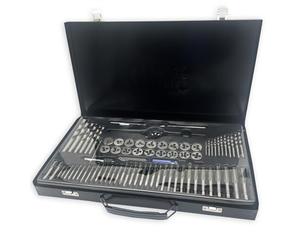 Autojack 76 Piece Metric Tap & Die Set Combination Wrench and Alloy Steel, Includes Metal Storage Case