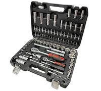 Autojack 94 Piece Socket Set, 1/2" 1/4" Drive Bits, Quick Release Ratchet Wrench