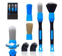 Autojack Automotive Detailing 6 Pc Brush Set For Cleaning Car Exterior, Interior, Wheels, Dash, Vents