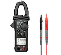 Autojack Digital Clamp Meter AC/DC Current Voltage Multimeter Temp Volt Amp Tester Flashlight in Black Autojack Black