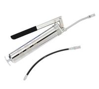 Autojack Heavy Duty Manual Pump Action Lever Grease Gun in Silver Autojack Silver
