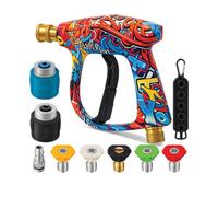 Autojack High Pressure Washer Gun 4000PSI with 5 Quick Connect Nozzles Autojack Multicolor