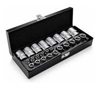 Autojack Imperial SAE Socket Set 24pc 1/2" & 1/4" Drive 6 Point