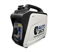 Autojack Petrol Generator Quiet Portable Suitcase Camping Inverter 1800W in White Autojack White