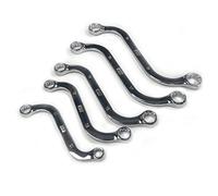 Autojack S Type Spanner Set Double Ring Box End Shape Metric Obstruction 5 Piece 12 Point Set 10mm to 19mm in Chrome Vanadium Steel
