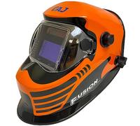 Autojack Welding Helmet Mask Orange Auto Darkening & Solor Powered True Colour & Grinding Switch 4 Din Fast Switching 1/25,000th Second
