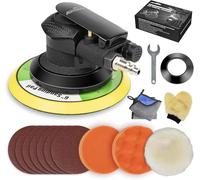 Autolcok 150 mm Air Random Orbital Sander, Pneumatic Palm Car Sander for Wood Polishers, Metal and Body Work, The Grinder, Dual Action Grinder