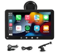 Autolink 7 inch Wireless Apple Carplay & Android Auto Car Play Screen, Portable Car Tablet Smart Screen with Voice Control, Support Mirror Link, GPS Control for Most Vehicles