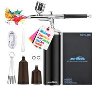 Autolock Airbrush, airbrush Set 30PSI with Compressor, Portable Airbrush Kit and Rechargeable Hand Airbrush Set, for Makeup, Cake Decoration, Model Colouring, Nail Art, Tattoo