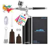 Autolock Airbrush Kit 30PSI with Compressor, Wireless Airbrush Gun Kit