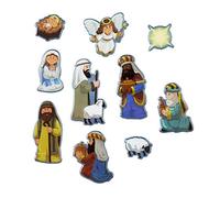 Autom Christmas Nativity Scene Puffy Stickers Sheet, 6 Inch, Pack of 36