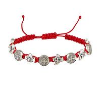 Autom Confirmation Bracelet St Benedict and Holy Spirit Dove Medal Accessory, 7 1/2 Inch