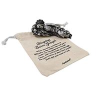 Autom Sleeping Saint Joseph Statue with Canvas Bag and Printed Prayer, Silver Tone, 3.5 Inches