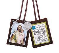 AutoM Value Priced St. Joseph Brown Scapular with medals