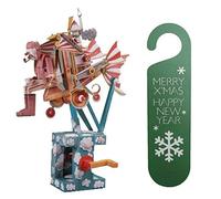 Automata Paper Machine Moving Model (Fun & Educational DIY Toy Project) Designed by Keith Newstead + Bonus X'Mas Doorknob Hanger Bundle Set (Flying Dreamer + X'Mas Door Knob Hanger (Green))