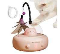 Automated Cat Toy | Automatic Motion Activated Cat Feather Toy,Pet Training Supplies for Indoor Hunting Exercise Senior Boredom Relief Mental Stimulation Playtime