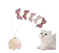 Automated Cat Toy,Fluttering Butterfly Interactive Cat Toys | Non-Slip Automatic Teaser Training Games for All Breeds Indoor Exercise & Boredom, Keep Them Busy