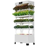 Automated Hydroponic Growing Tower with LED Lights, 72-Plant Capacity & 85 Seedling Spaces, Indoor PVC Planter for Home Office & Bedroom