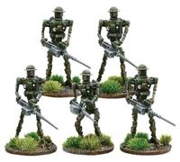 Automated Infantry MK1 with HMG British Commonwealth Miniatures for Konflikt 47 Highly Detailed 28mm Scale Miniatures by Warlord Games