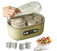 Automatic 1.7L Multi-Cup Yogurt Maker - 360° Thermostatic Fermentation with Timer | Includes 2 Large & 6 Small Cups for Making Various Yogurt Flavors,A