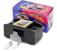 Automatic 2 Deck Card Shuffler Machine - USB/Battery Powered, Fast Electric Card Shuffler for Poker, Blackjack & Family Game Nights for Adults & Casino Enthusiasts