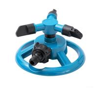 Automatic 360° Rotating Lawn Sprinkler, Quick Coupling Garden Water Sprinkler System, 3-Arm Adjustable Spray Nozzle for Yard Grass Plant Irrigation Large Coverage