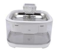 Automatic 4.5L Pet Fountain Quiet Circulating Stainless Steel Bowl for Dogs Cats - Wireless Cat Water Fountain Suitable for and Small Dogs (White)