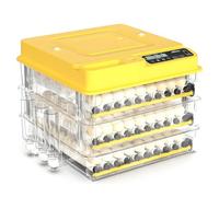Automatic 72-Egg Incubator with LED Candling, Auto Turner, Digital Temp/Humidity Control, Hatching Alarm for Farms