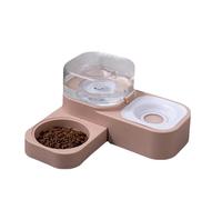 Automatic 7Automatic Food Bowl Water Dispenser Automatic Pet Waterer Pet Water Dispenser,Replenish Pet Waterer,Dog Water Dispenser Station Pet Feeder(Pink)