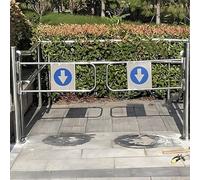 Automatic 90° Pivoting Turnstile - Single Direction Metal Entrance Gate for Supermarkets & Libraries, 100 x 100 cm, & Secure Pedestrian Access with Spring Mechanism