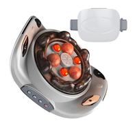 Automatic Abdominal Massager, 3 Adjustable Strengths, 42℃ Constant Temperature Hot Compress, USB Rechargeable, Double Ring Kneading Inside and Outside, Relaxing The Abdomen and Waist,White