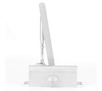 Automatic Adjustable Hydraulic Buffer Fire Door Closer Modern Door Controller with Two Stage Speed Adjustment for Commercial Buildings Silver White Cast Aluminum Cold Rolled Steel ([Positioning]