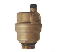 Automatic Air Vent Valve in Copper for Solar Water Heating Arrays Domestic Boilers and Radiant Panel Heating Return Lines (1/2 Straight)