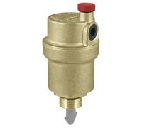 Automatic Air Vent with Compression or BSP Fittings, Cylinder Style for Trapped Air Removal | Brass Body | Suitable for Heating & Cooling System (3/8" Auto Airvent)