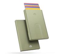 Automatic Aluminium Card Holder, RFID Blocking. Model: SLIDER | Instant pop-up card access. Find the right card in seconds. Holds up to 6 cards. Ultra-slim design. Minimalist wallet.