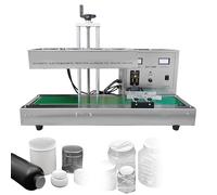 Automatic Aluminum Foil Sealing Machine, 2200W Electromagnetic Induction Sealer, Adjustable Height 15-120mm, Continuous Horizontal Sealing for Foil, Plastic, Glass