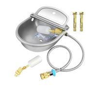 Automatic Animal Water Bowl, Automatic Water for Stainless Steel Feeder Bowls for Livestock, Intelligent Float Valve Design, Cattle Drinking Container for Farms Ranches Courtyards