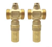 Automatic Antifreeze Valve DN25 1 Inch Brass Frost Protection for Floor Heating Systems - Outdoor Install Temp Range -30C to +60C(2pc)
