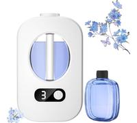 Automatic Aromatherapy Diffuser,Essential Oil Diffuser Rechargeable,4 Speeds Adjustable Air Freshener,Wall Mounted Essential Oil Diffuser,Digital Display Version of Aroma Diffuser for Room(Bluebell)