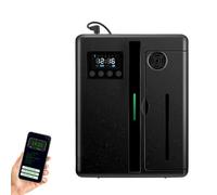 Automatic Aromatherapy Diffuser, Wall Mounted Essential Oil Diffuser Air Freshener Digital Display for Room Toilet Bathroom (black)