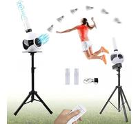 Automatic Badminton Serve Machine,Pitching Machine Set Portable Shuttlecock Launcher for Indoor Outdoor Game Training