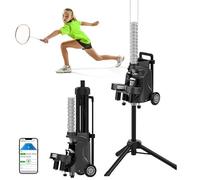 Automatic Badminton Serving Machine, Cordless Shuttlecock Feeder with Battery Power, Ideal for Training in Gyms and Schools