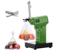 Automatic Bag Tying Machine, U-Shape Sausage Clipping Tool with LED Display, Induction Strapping & Plastic Bag Neck Sealer, Anti-Pinch Safety Device for Supermarkets Bakeries Cafes