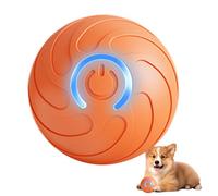 Automatic Ball for Dog Games - Intelligent Toy Ball for Puppies - Automatic Rotating Ball for Playing Comfortably Loaded and Entertained Forever with LED Light Suitable for Cats, C