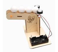 Automatic Ball Launcher Science Experiments Kit for Kids - DIY Wooden STEM Science Kits, Build Your Own Mechanical Ball Shooting Machine, Educational Physics Engineering Project Toy for Boys & Girls A