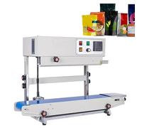 Automatic Band Sealer - Continuous Sealing Machine with Adjustable Speed 0-24M/min, Temp 0-300℃, Max 5kg Load for Food and Daily Necessities