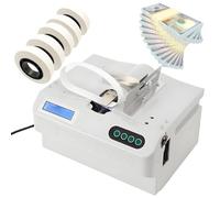 Automatic Banknote Binding Machine, Intelligent Money Packer with Adjustable Strapping, 5 Rolls Tape, Cash Bundling Tool